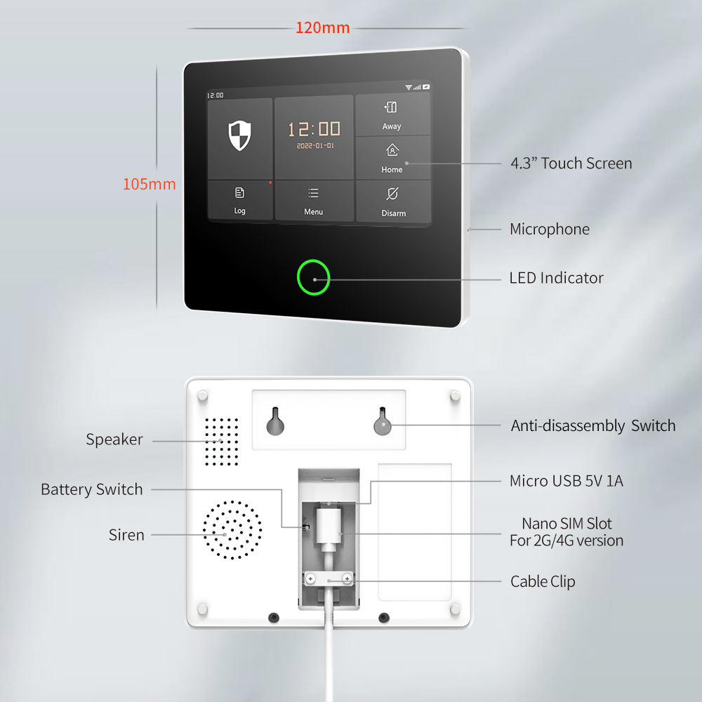 ZudSec 4G WiFi/GSM Home Security System
