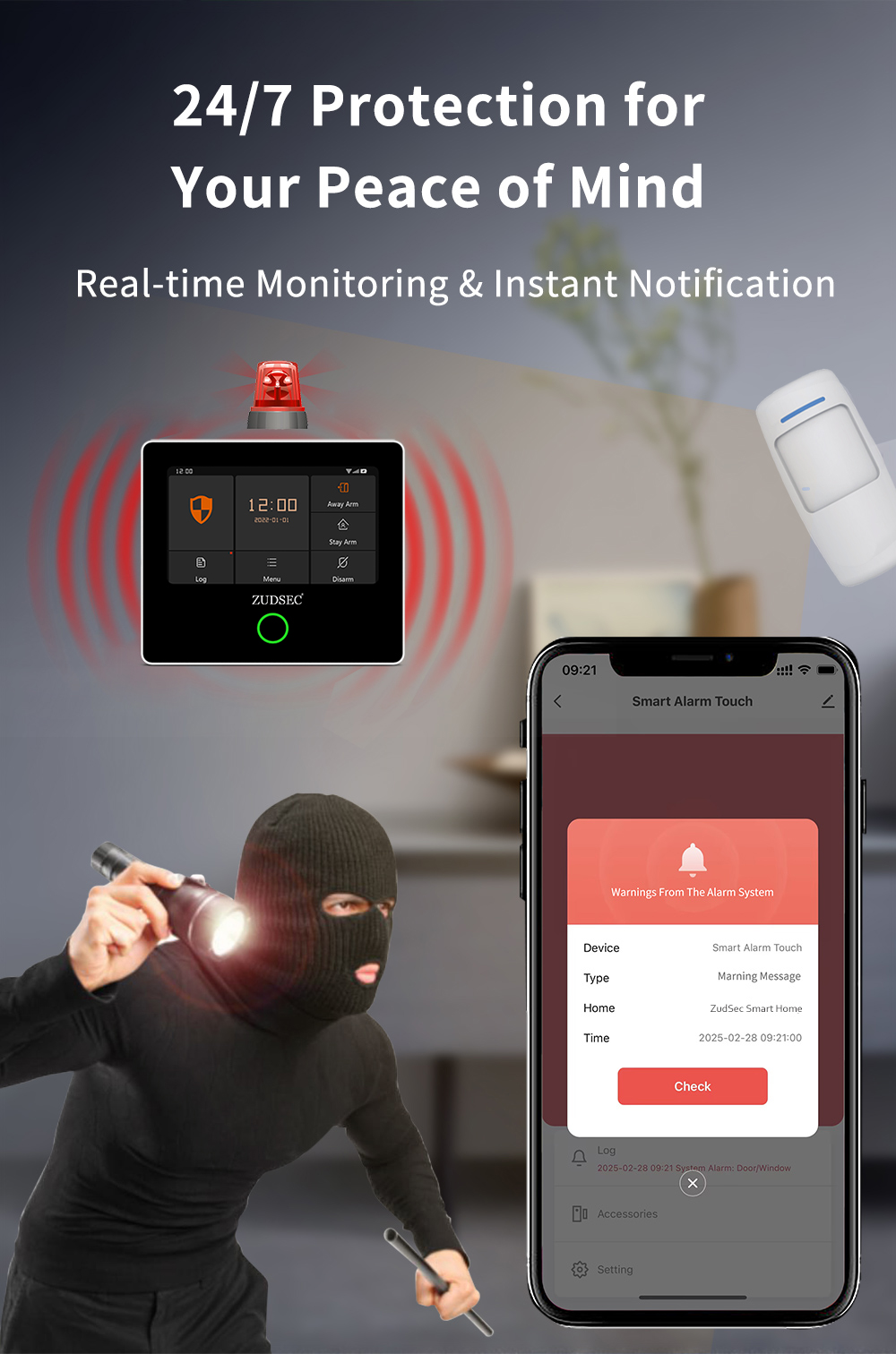 ZudSec Best Selling Smart Security Alarm System from Chinese professional Manufacturer