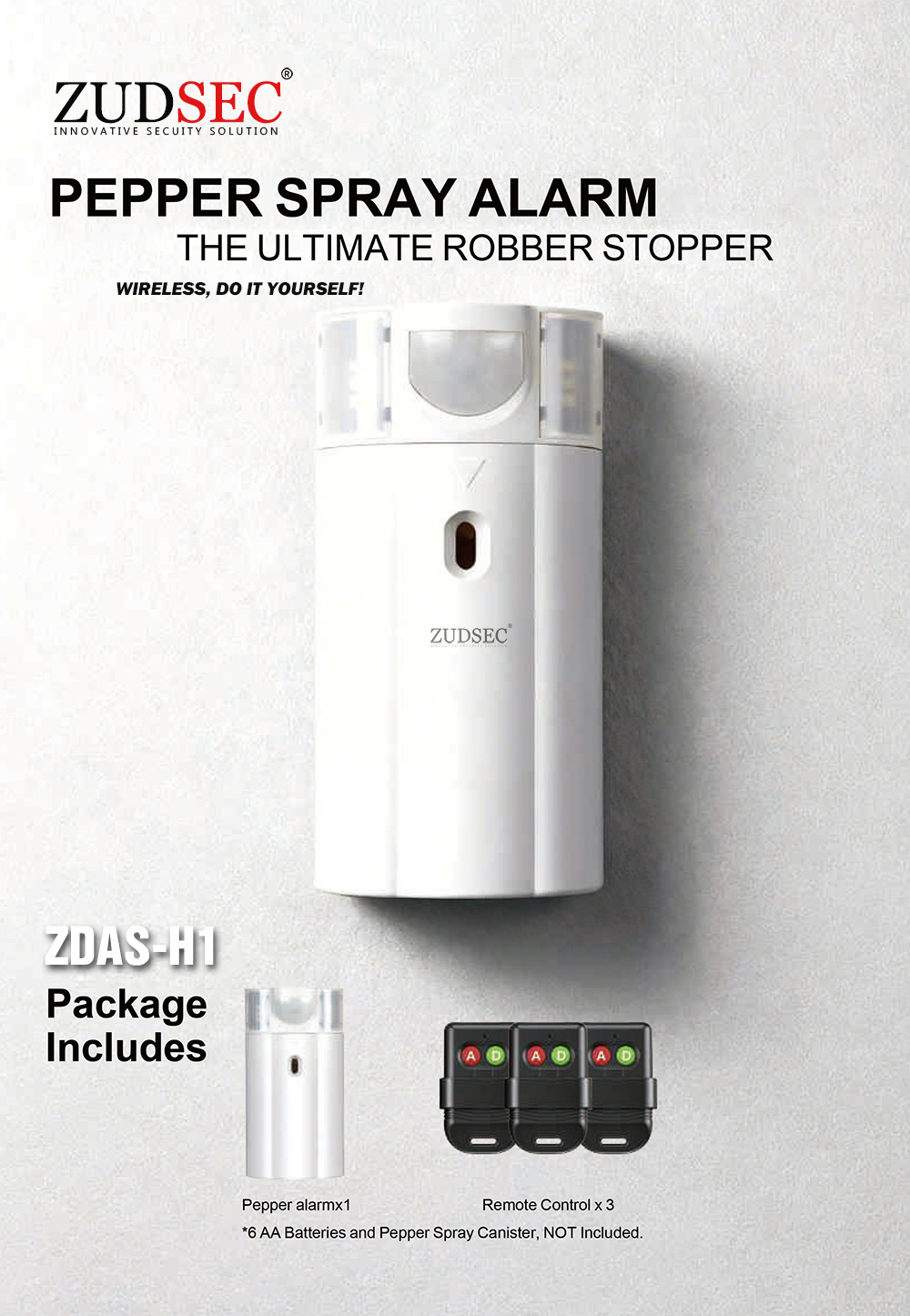 Pepper Spray Alarm from Chinese Leading Security Alarm manufacturer