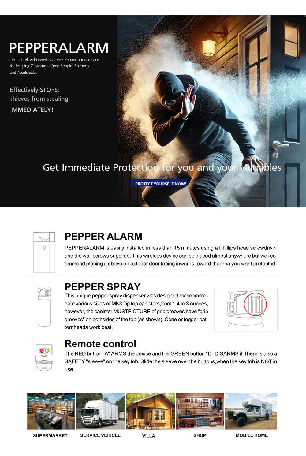 ZudSec Pepper Spray Alarm