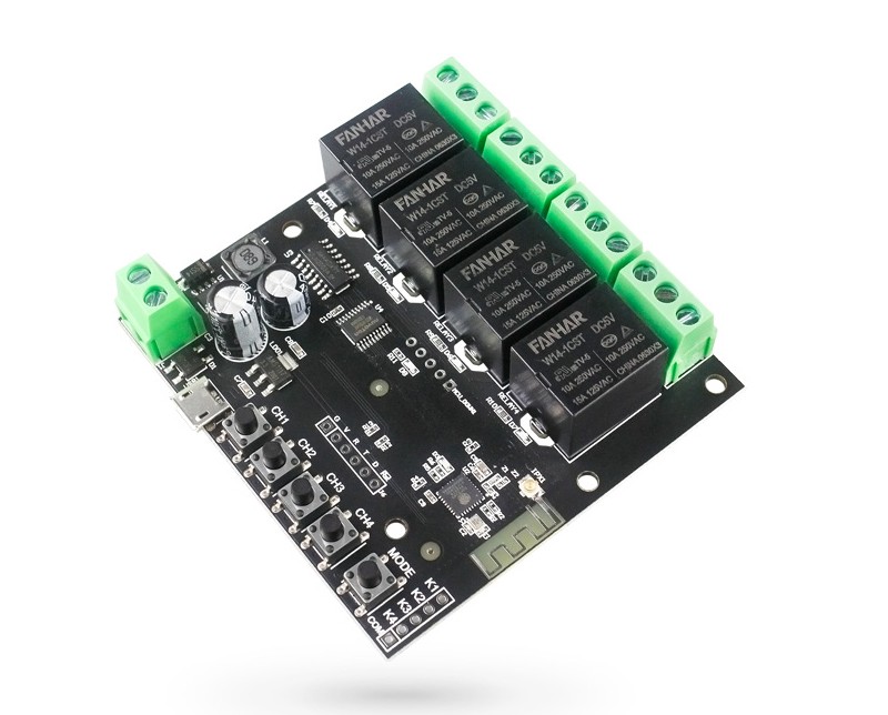 4- Channel WiFi Relay Module: ZDRR-104W