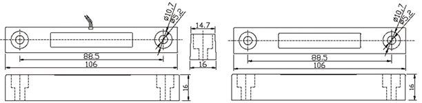 Wired Magnetic Door Sensor -Surface Mount(图1)