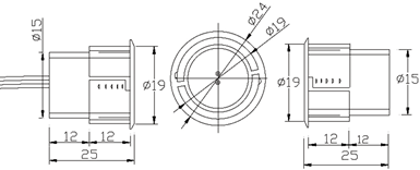 Wired Magnetic Door Sensor -Recessed Mount(图1)