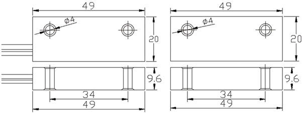 Wired Metal Door Sensor -Surface Mount(图1)