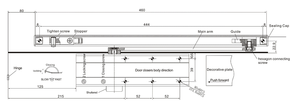 Quadrilateral Door Closer(图1)