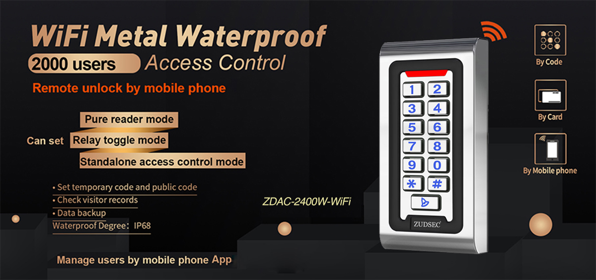 Waterproof Metal Shell Access Controller -WiFi Optional(图1)